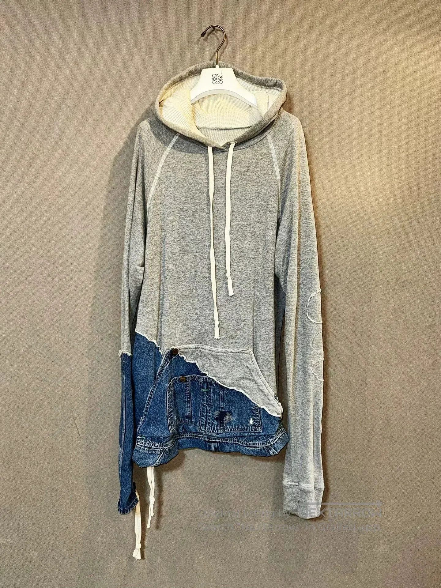 Greg Lauren Greg Lauren Long Hoodie Denim Patchwork. Size US M / EU 48-50 / 2 - 1 Thumbnail