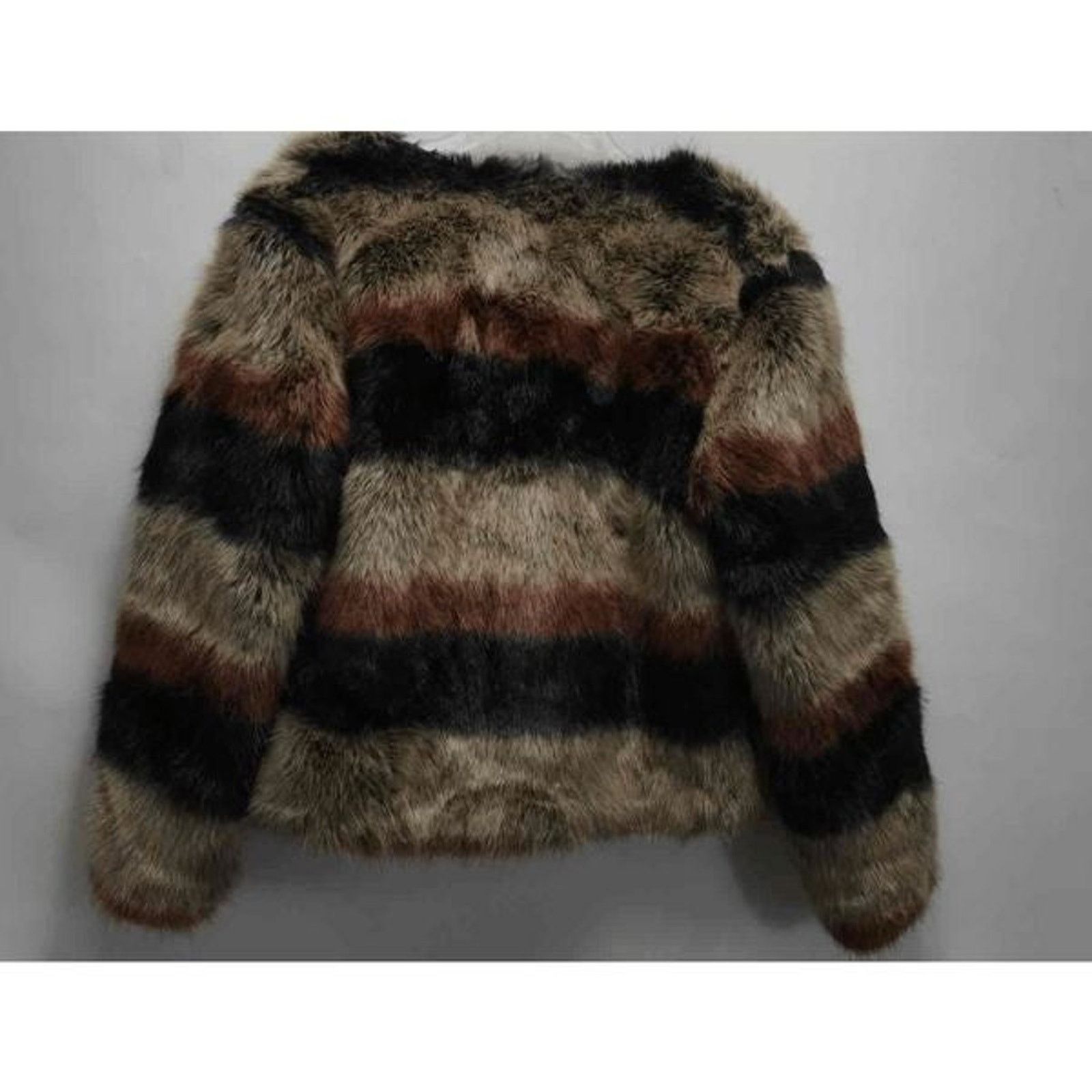 Anthropologie Tularosa Harkin Black Brown fur Jacket, Sz Small, MSRP $398 Size S / US 4 / IT 40 - 6 Thumbnail