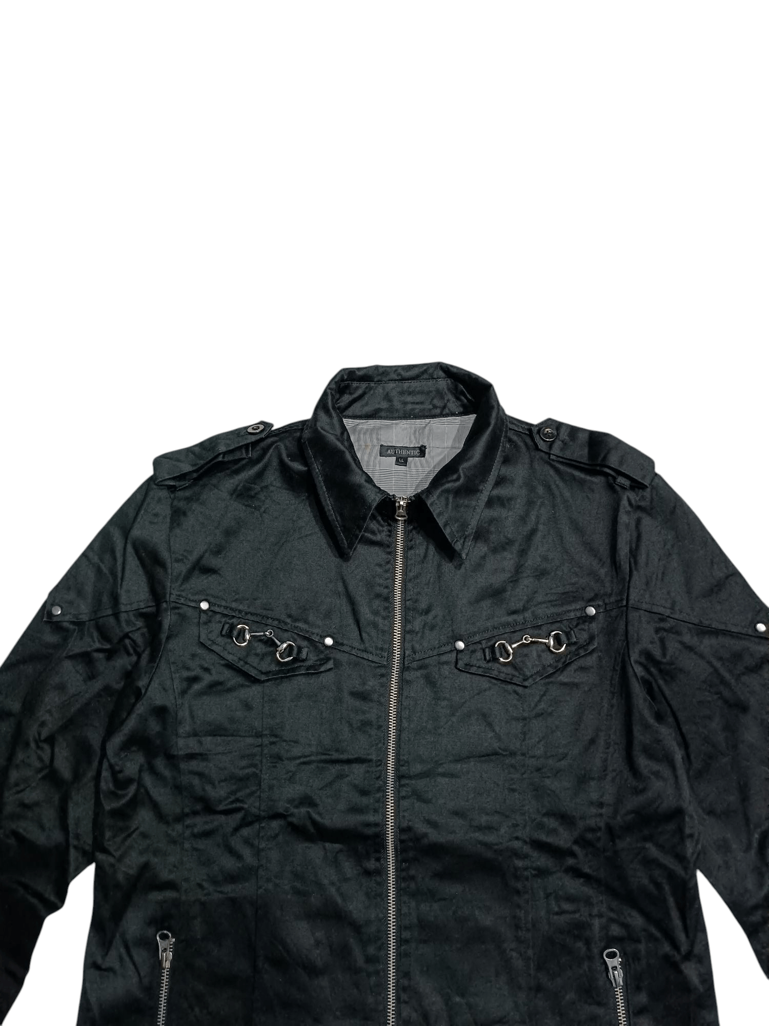 Japanese Brand Authentic Black Jacket Style Gothic Grunge Punk Size US L / EU 52-54 / 3 - 2 Thumbnail