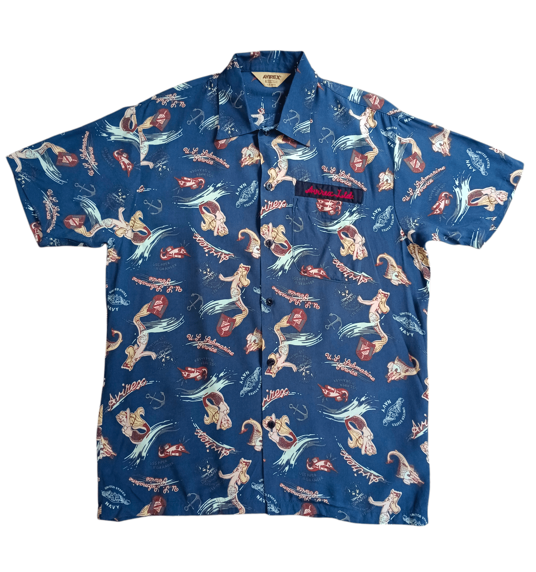 Avirex RARE🔥AVIREX X USN FULLPRINT BUTTON UP Size US L / EU 52-54 / 3 - 1 Thumbnail