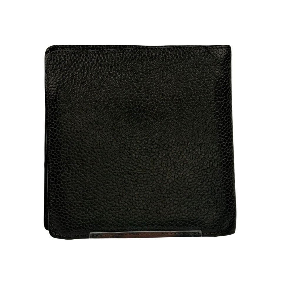 Chanel CHANEL CC Logo Grained Calfskin Bifold Men's Wallet Black Size ONE SIZE - 3 Thumbnail