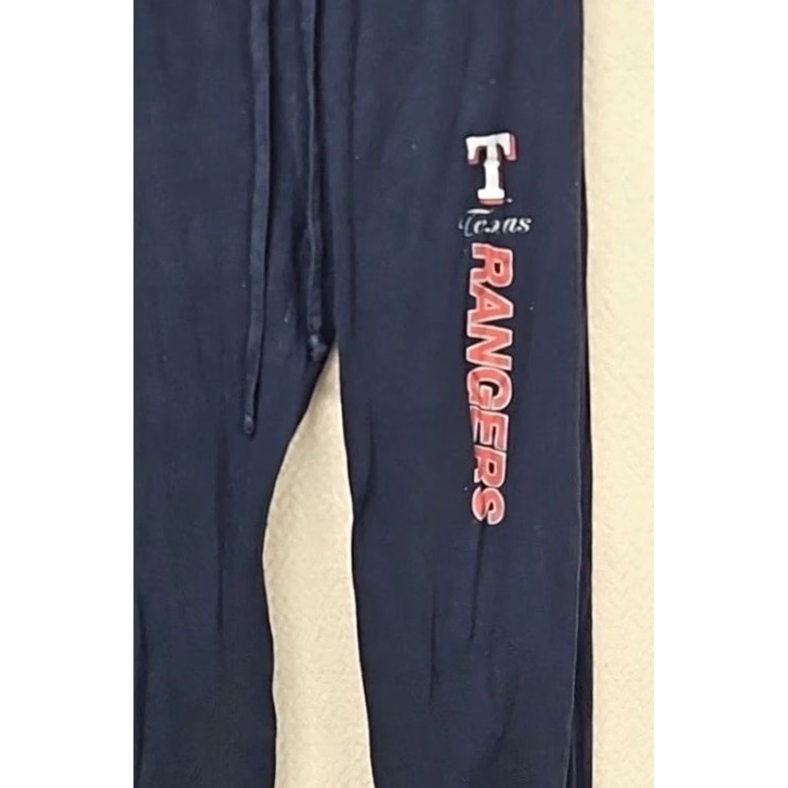 Vintage Texas Rangers MLB Womens Medium Lounge Set Cami Pajama Deep Navy Sideline Apparel Logo (Drawstring) Size ONE SIZE - 3 Thumbnail