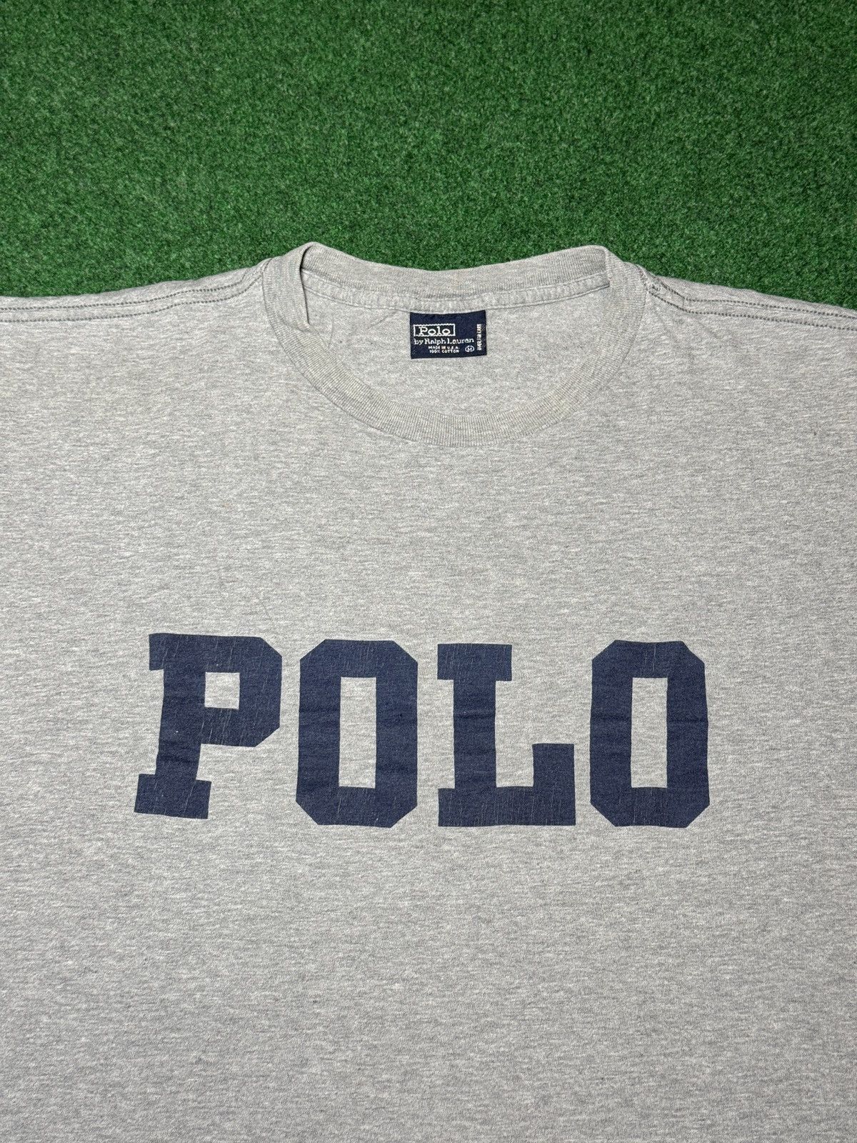 Polo Ralph Lauren Vintage 90s Polo Ralph Lauren Spellout USA Made Med T Shirt Size US M / EU 48-50 / 2 - 2 Thumbnail