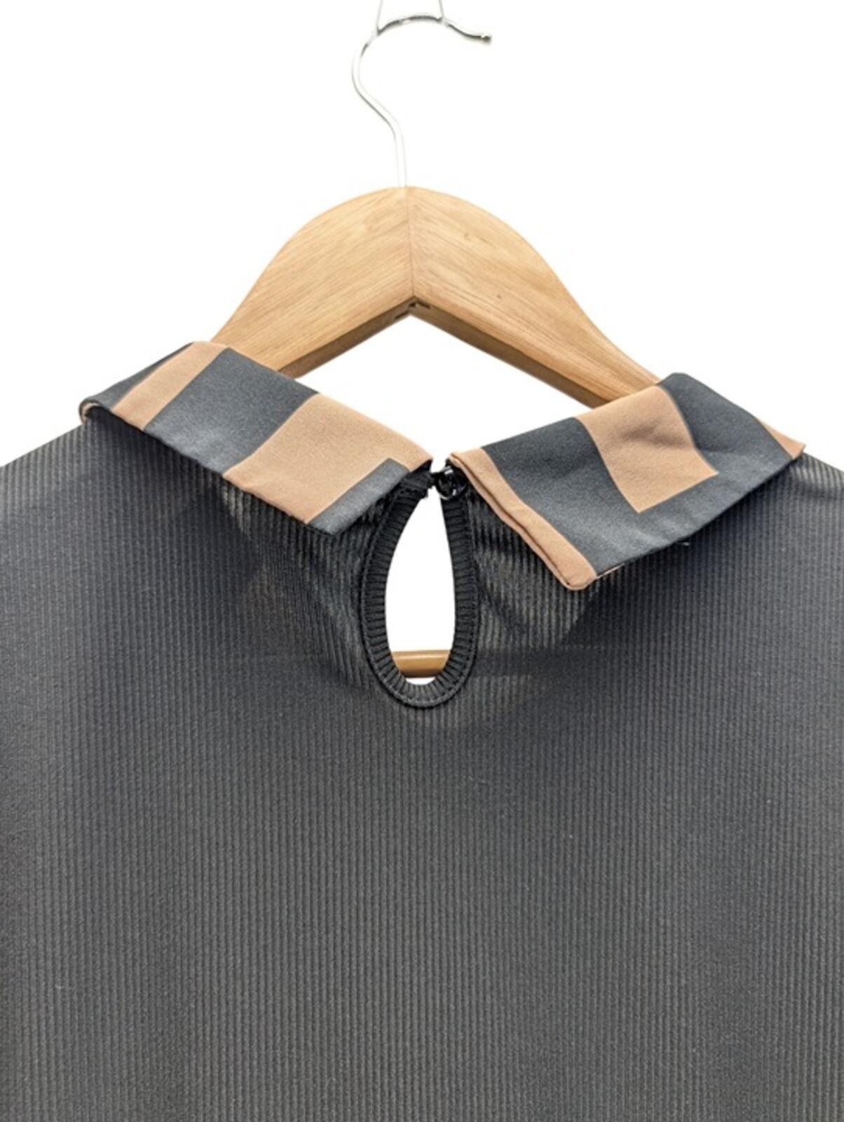 Shein SHEIN Blouse Women L Long Sleeve Ruffle Babydoll Black/Tan Size L / US 10 / IT 46 - 6 Thumbnail