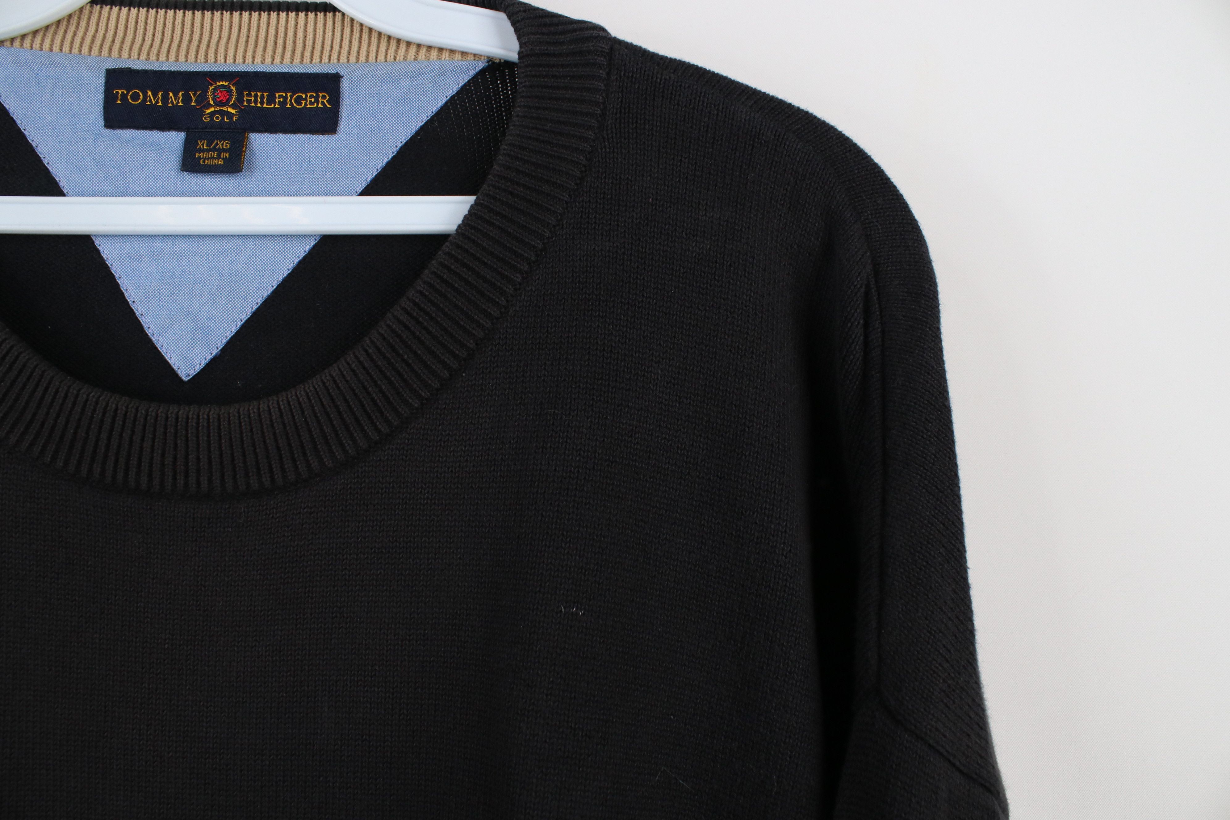 Tommy Hilfiger × Vintage Vintage 90s Tommy Hilfiger Golf Knit Crewneck Sweater Size US XL / EU 56 / 4 - 6 Thumbnail