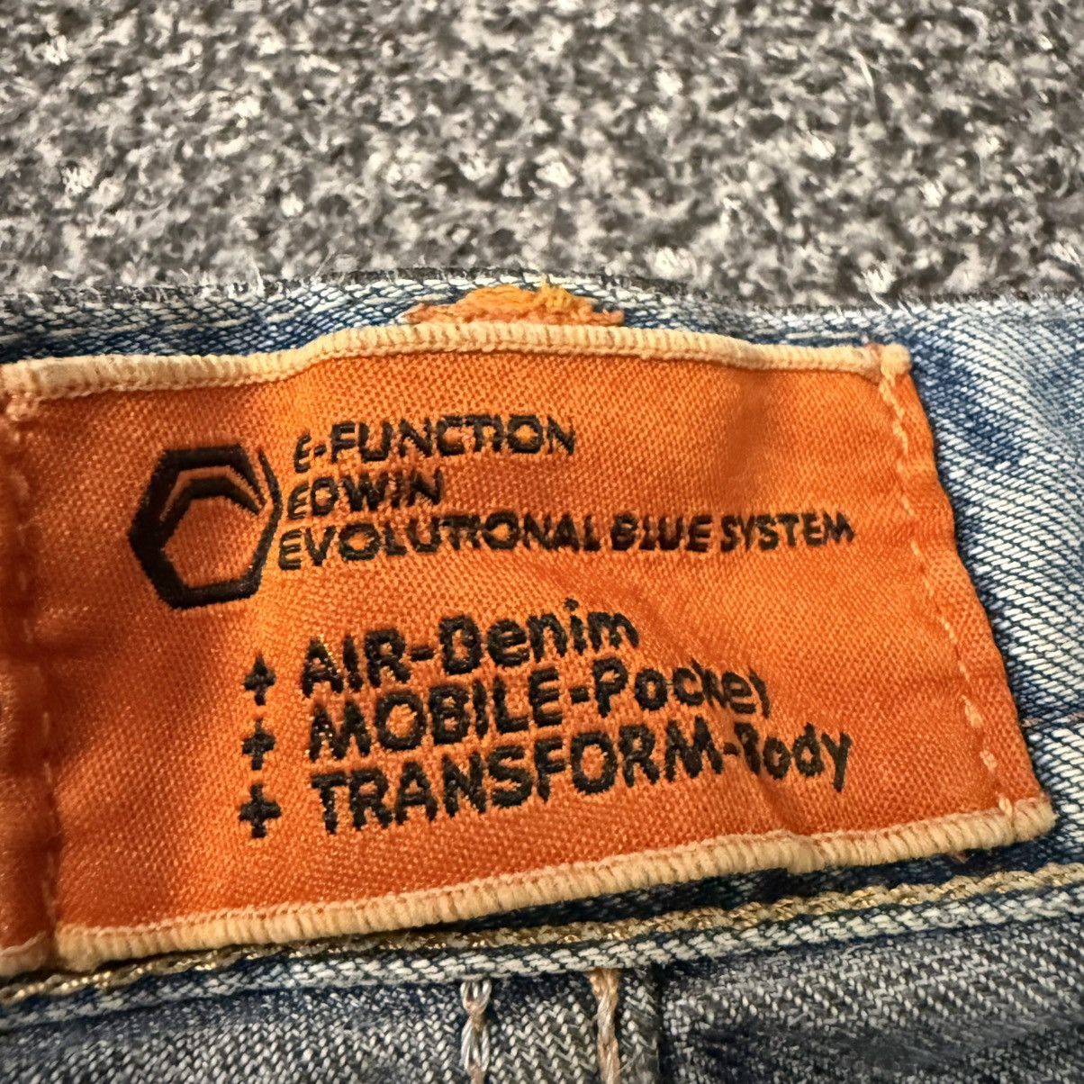 Affliction 🇯🇵 Vintage 90s Edwin Function Twisted Leg Distressed Denim Size US 34 / EU 50 - 13 Thumbnail