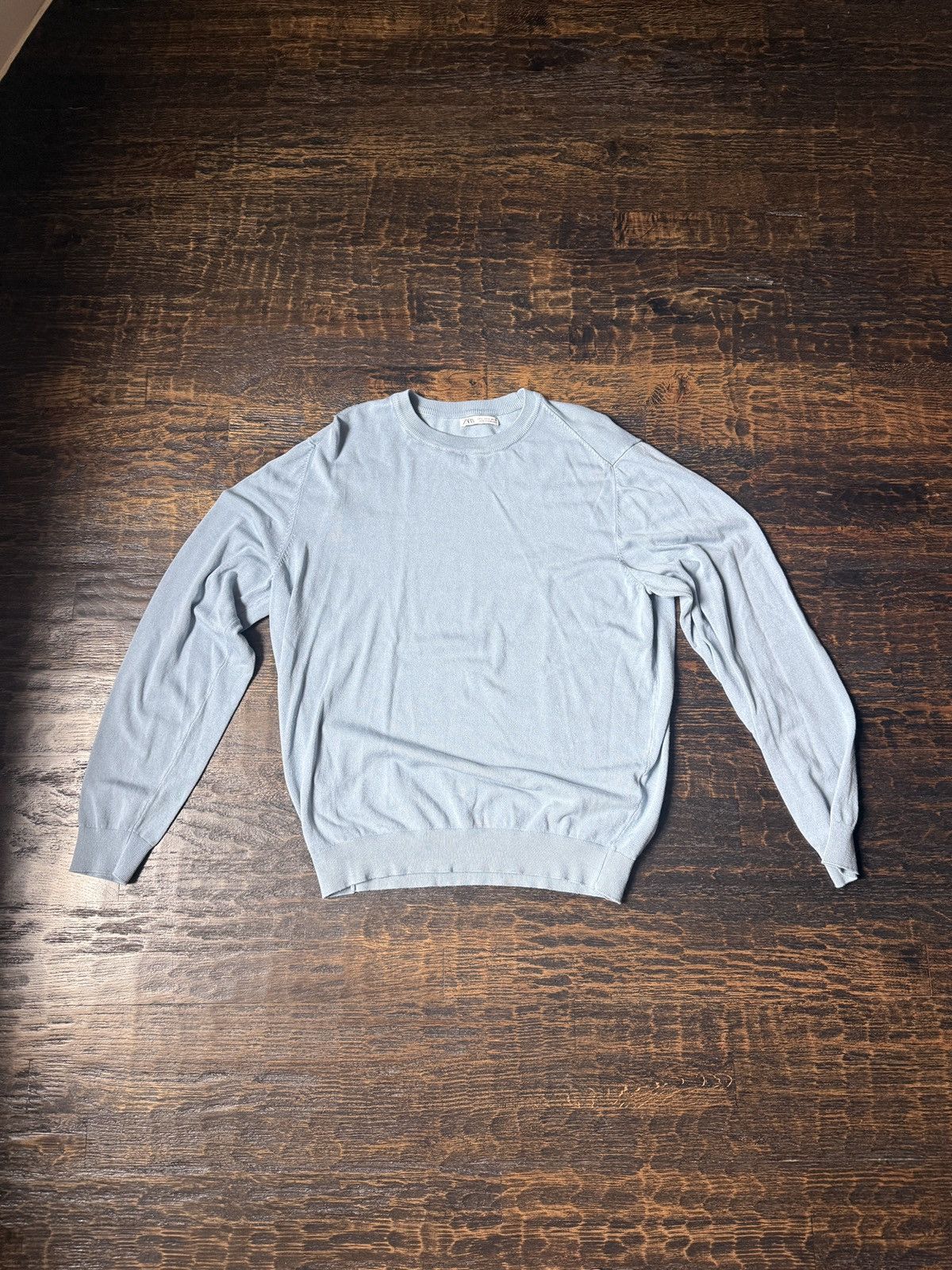 Zara Blue Knit Sweater Size US L / EU 52-54 / 3 - 1 Thumbnail