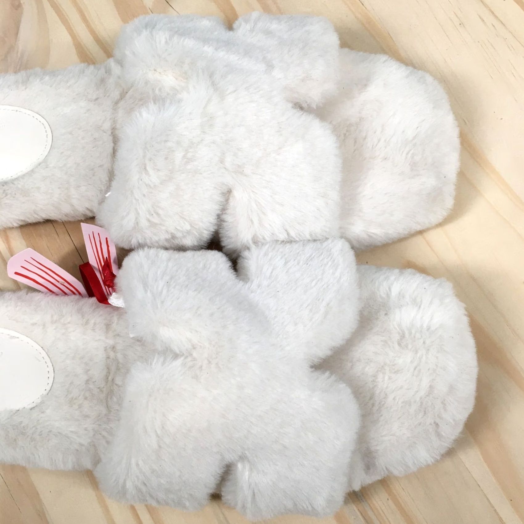 Vintage A New Day Sandals Womens 11 Stars Above Fuzzy Slide White Faux Fur RN17730 NEW Size US 9 / IT 39 - 6 Thumbnail