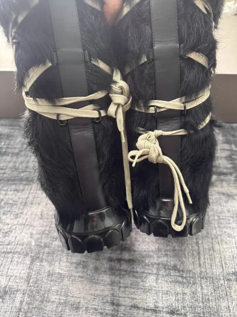 Rick Owens RICK OWENS Crazy Strap Horsehair Snow Boots Size US 8 / EU 41 - 5 Thumbnail