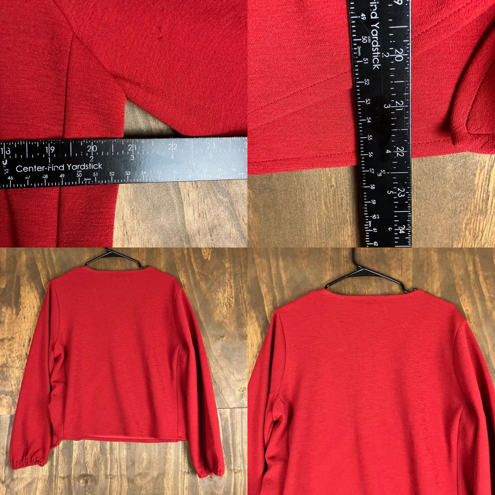 Madewell Madewell Blouse Women's Red Wrap V-Neck Long Sleeve Stretch Large Size L / US 10 / IT 46 - 8 Thumbnail