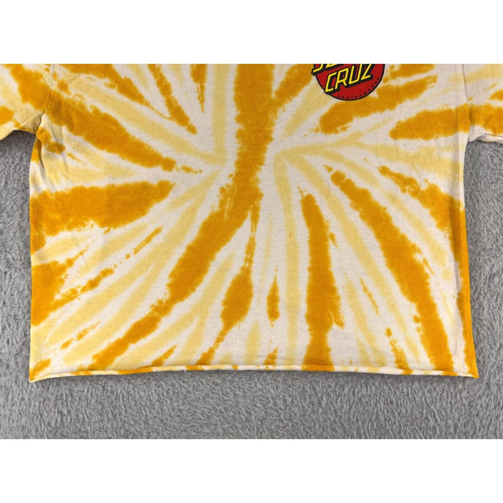 Vintage Santa Cruz Shirt Womens Small Yellow Tie Dye Short Sleeve Crew Neck Crop Cutoff Size S / US 4 / IT 40 - 7 Thumbnail