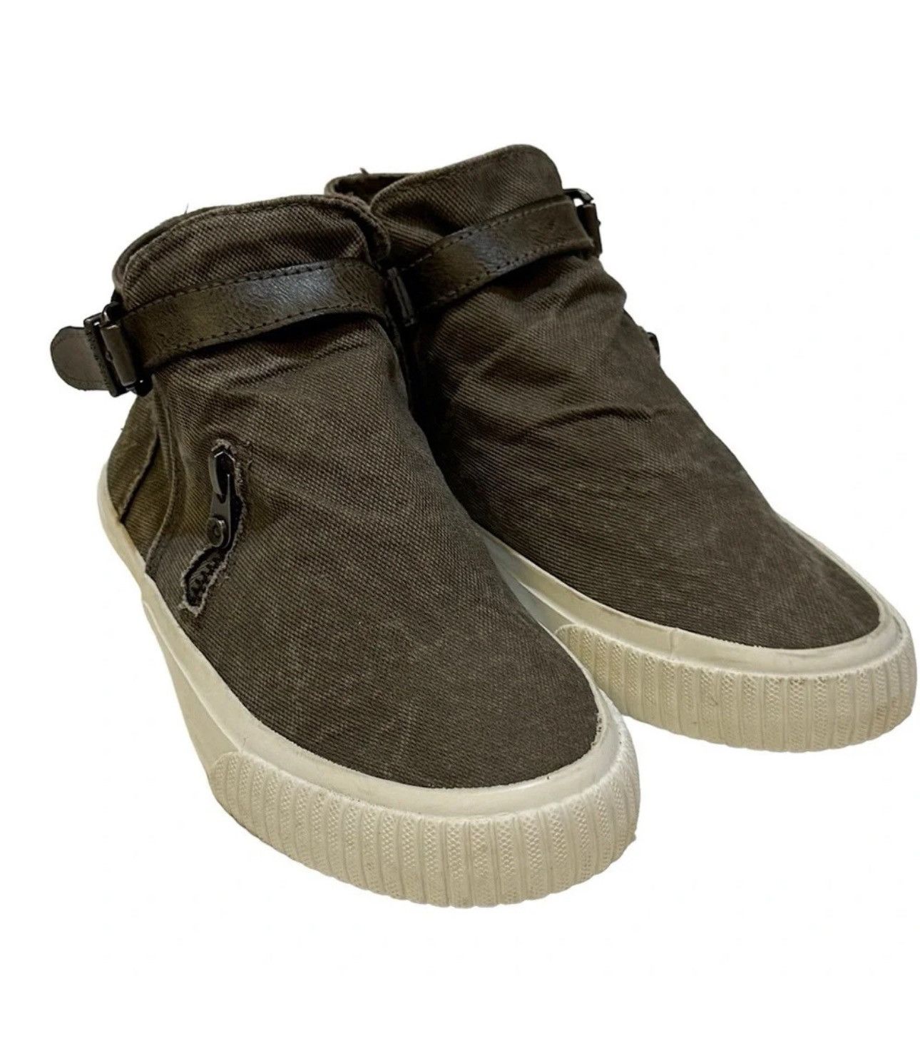 Designer Blowfish Malibu Brown Whiskey HighTop Canvas Sneakers Sz 7.5 Size US 7.5 / IT 37.5 - 1 Thumbnail