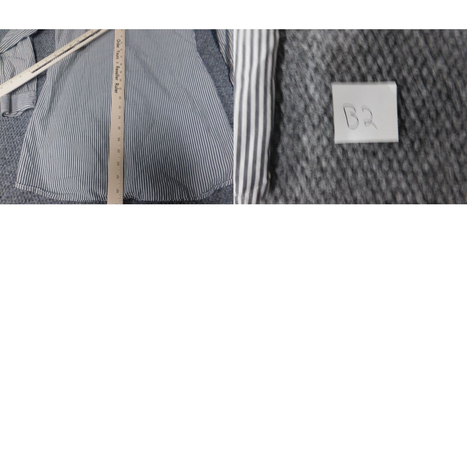 Apt. 9 Apt 9 Womens Blouse Small Gray Striped Button Down Shirt Casual Sleeve Collared Cotton Polyester Regular Basic Vintage No Size S / US 4 / IT 40 - 9 Thumbnail