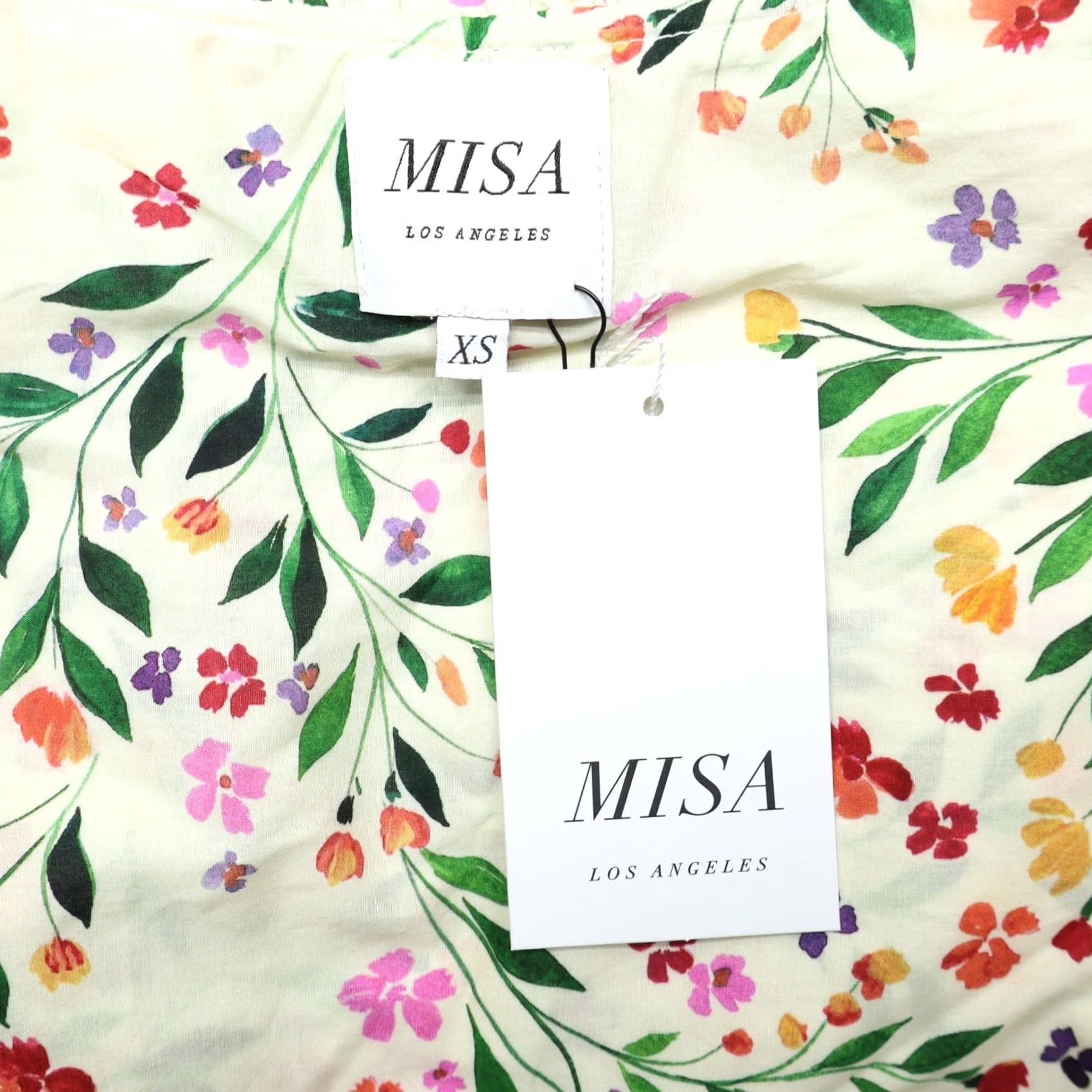 MISA Los Angeles MISA Los Angeles Iliana Mini Dress XS Cotton New V-Neck Short Sleeve Ruffle Floral 100% Cotton Casual Party/Cocktail Womens Size XS / US 0-2 / IT 36-38 - 5 Thumbnail