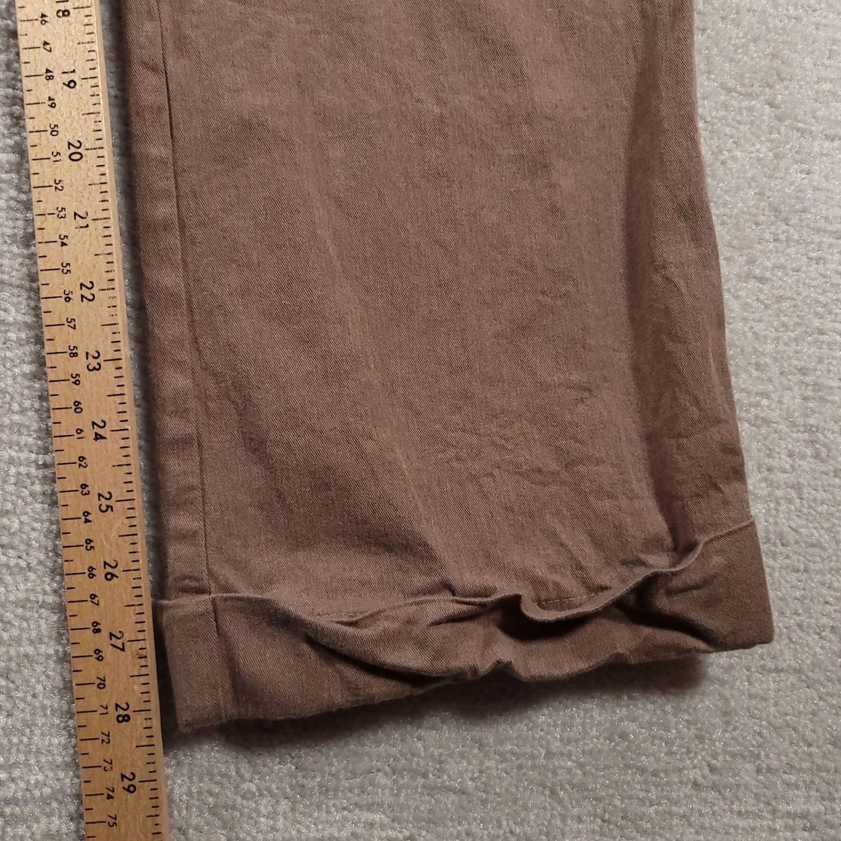 Ann Taylor ANN TAYLOR LOFT Women's Tan Mid Rise Stretch Wide Leg Cuffed Pants 4 Size 28" / US 6 / IT 42 - 5 Thumbnail