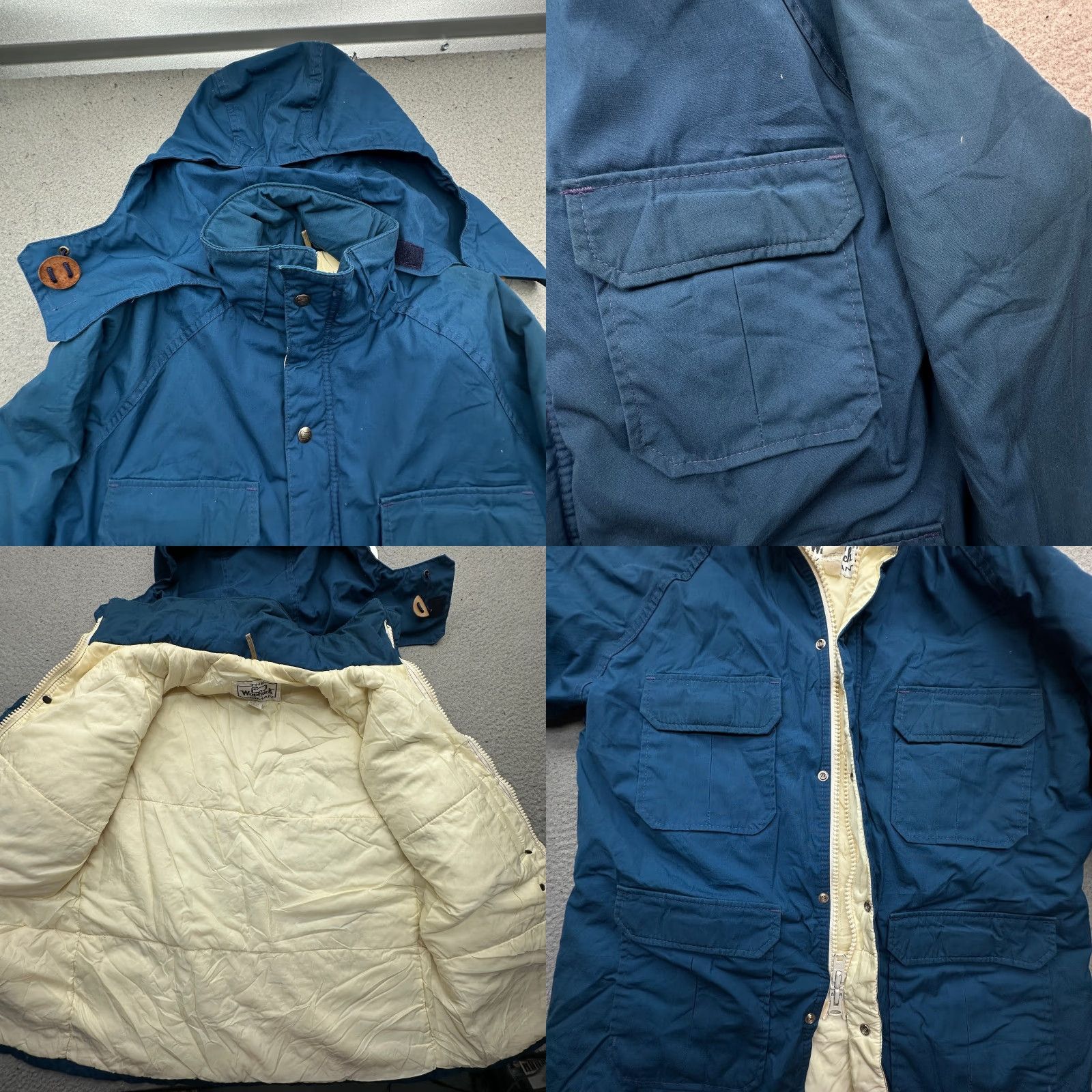 Vintage VINTAGE Woolrich Parka Hooded Jacket Womens Large Blue Pockets Jacket Coffin Long 90s 80s Mens Girls Womens Size L / US 10 / IT 46 - 8 Thumbnail