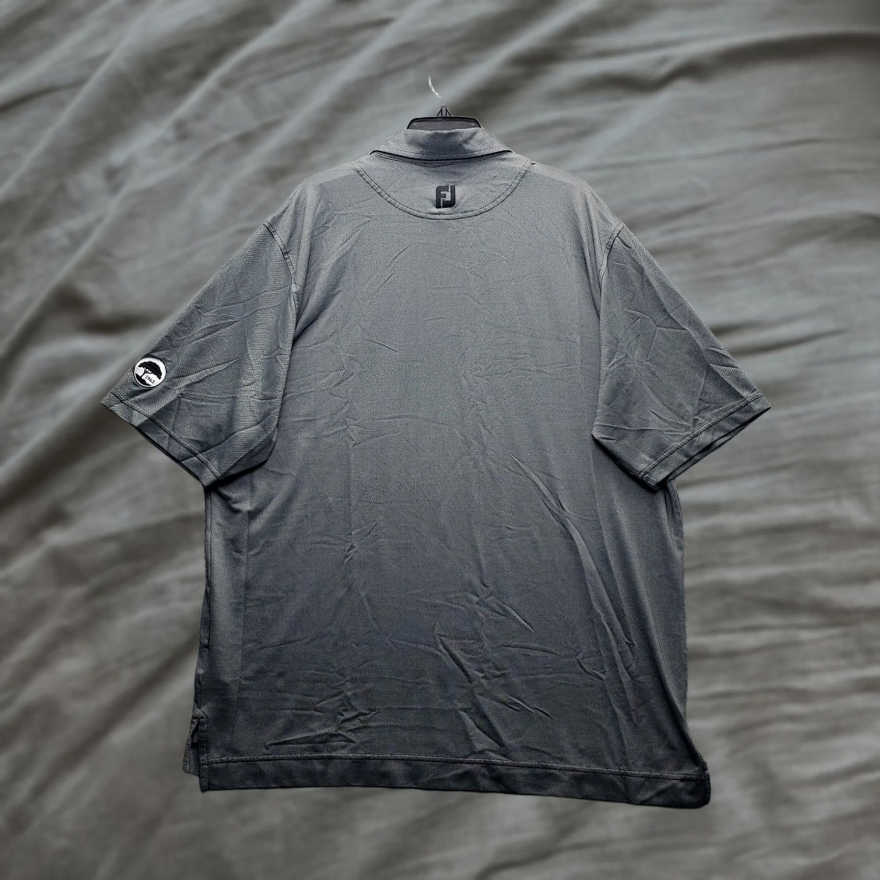 Footjoy FootJoy Polo Shirt Mens XL Gray Embroidered Logo Collared Popover Slit Short Sleeve Sports Golf Shirt Size US XL / EU 56 / 4 - 1 Thumbnail