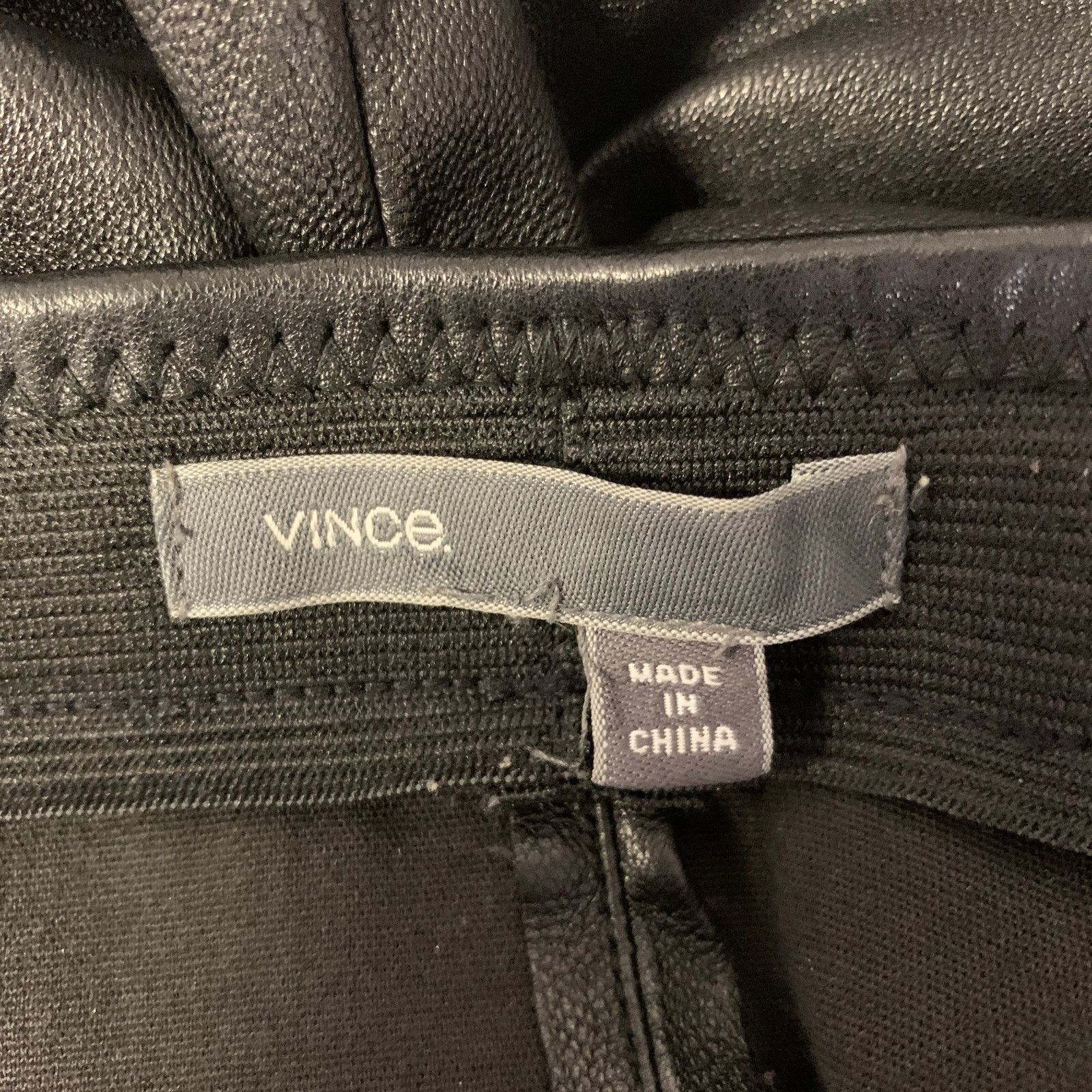 Vince VINCE Size M Black Leather Leggings Size US 30 / EU 46 - 4 Thumbnail