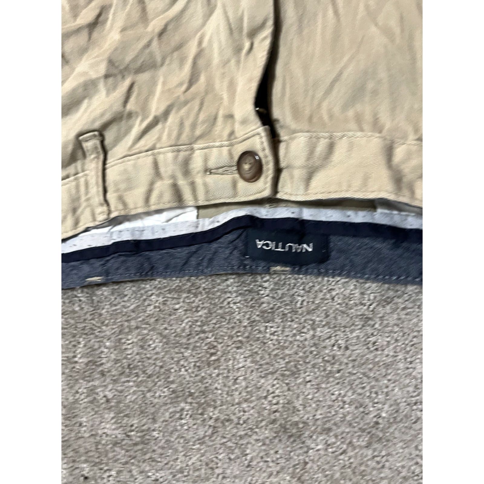 Nautica Nautica Classic Fit Chinos Pants 40x30 Beige Flat Front Cotton Casual Mens Size US 40 / EU 56 - 6 Thumbnail