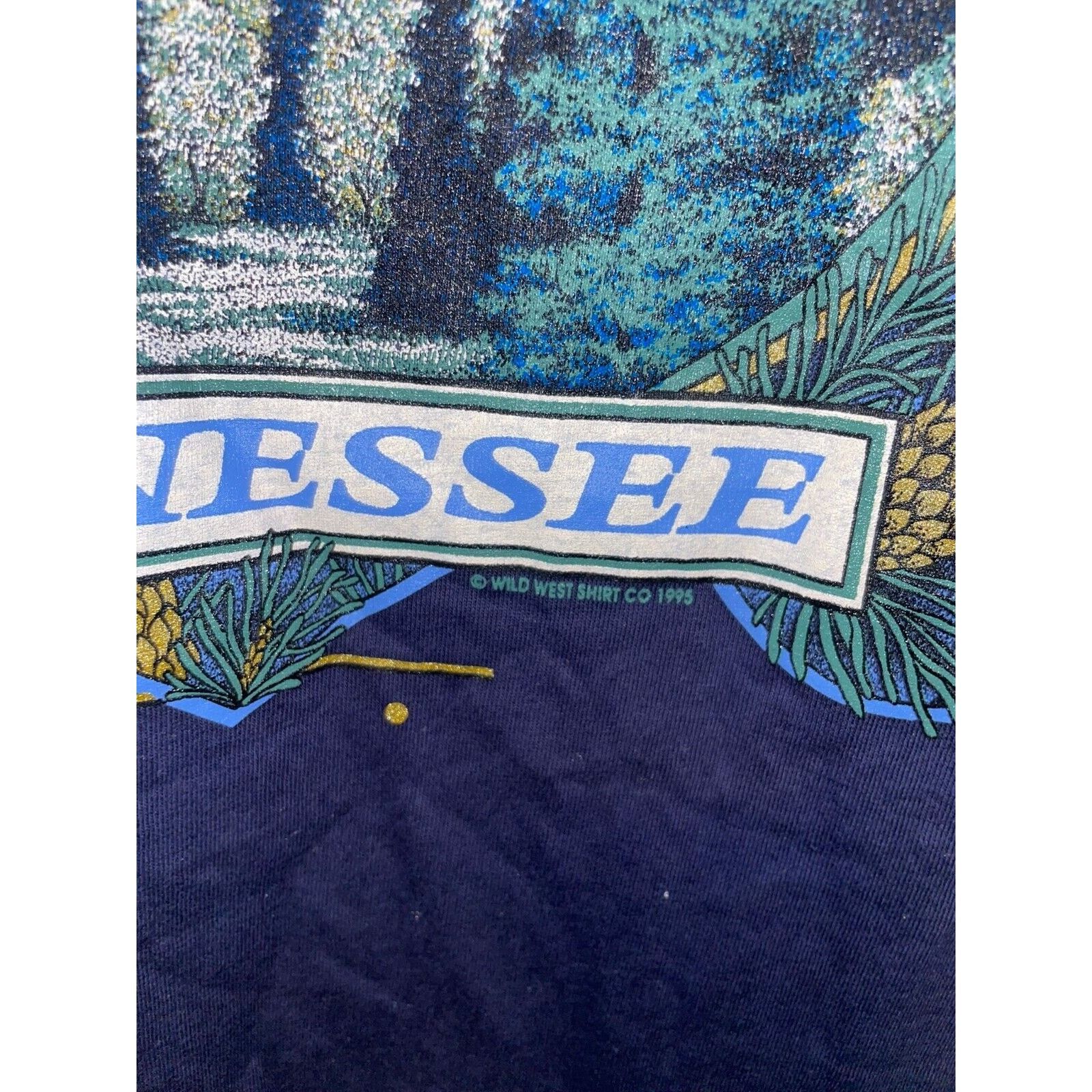 Jerzees 90s Vintage Nashville TN Tennessee Mountain Shirt VTG 1990s Size US L / EU 52-54 / 3 - 9 Thumbnail