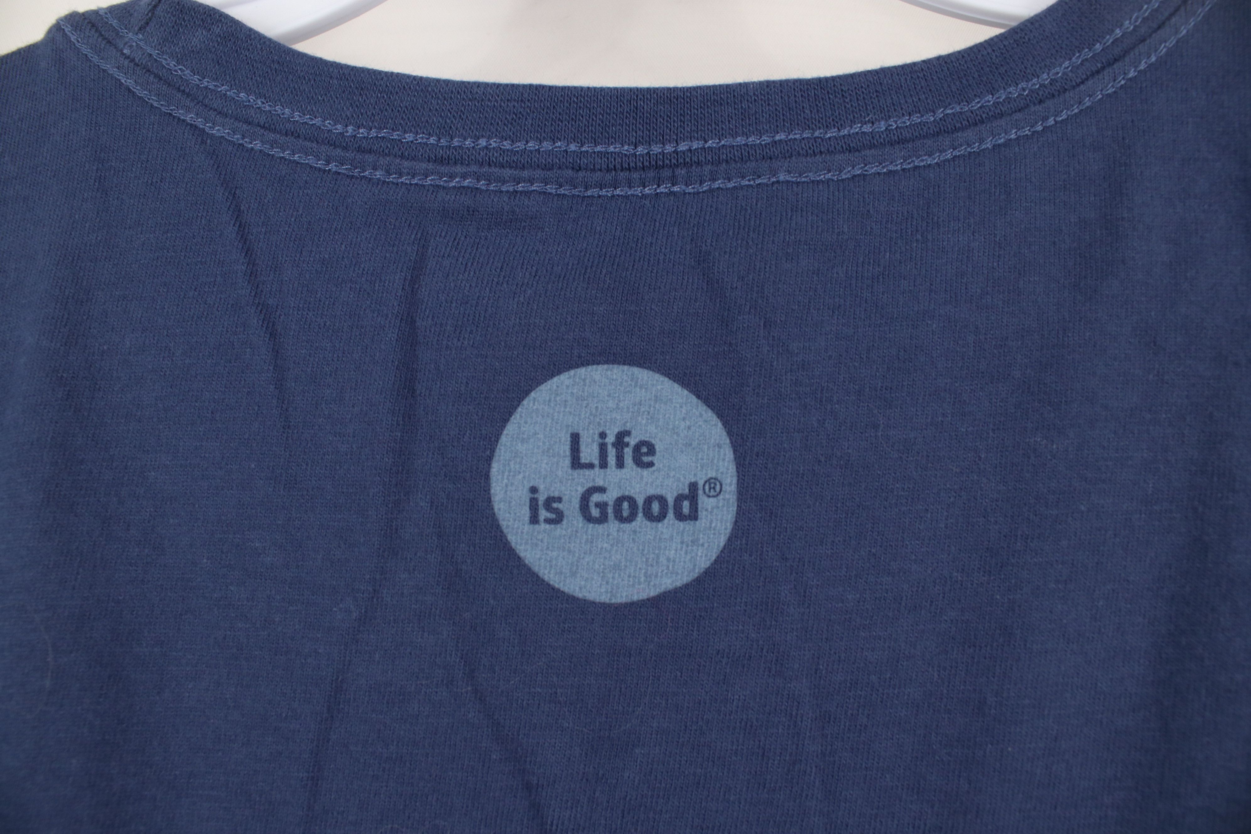 Life is Good × Vintage Life Is Good Spell Key West Flip Flops Sandals T-Shirt Blue Size L / US 10 / IT 46 - 9 Thumbnail