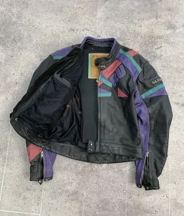 Genuine Leather × Japanese Brand Faded Leather Jacket Racing Vintage Brown Biker Size US L / EU 52-54 / 3 - 7 Thumbnail