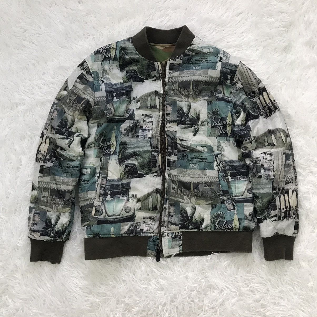 Japanese Brand Rosebud Couples Reversible Bomber Jacket (brokenzip) Size US M / EU 48-50 / 2 - 21 Thumbnail