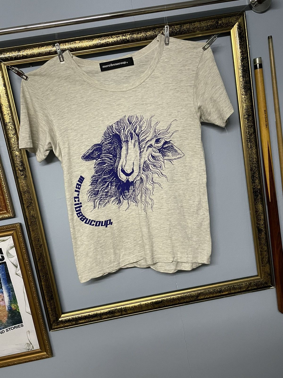 mercibeaucoup Vintage 1990s Japan IsseyMiyake - Mercibeaucoup Lion Art Tee Size US S / EU 44-46 / 1 - 2 Thumbnail