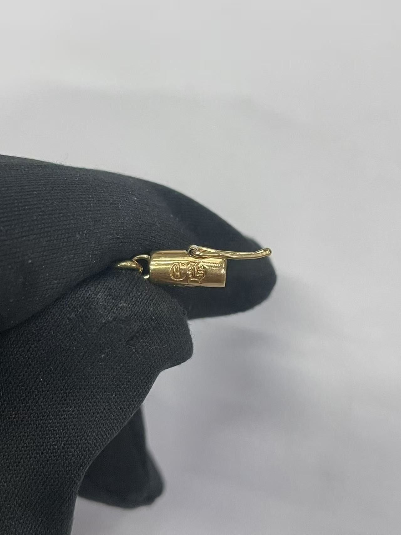 Chrome Hearts Chrome Hearts 22K Gold Diamonds Tiny E Cross Bracelet Size ONE SIZE - 13 Thumbnail
