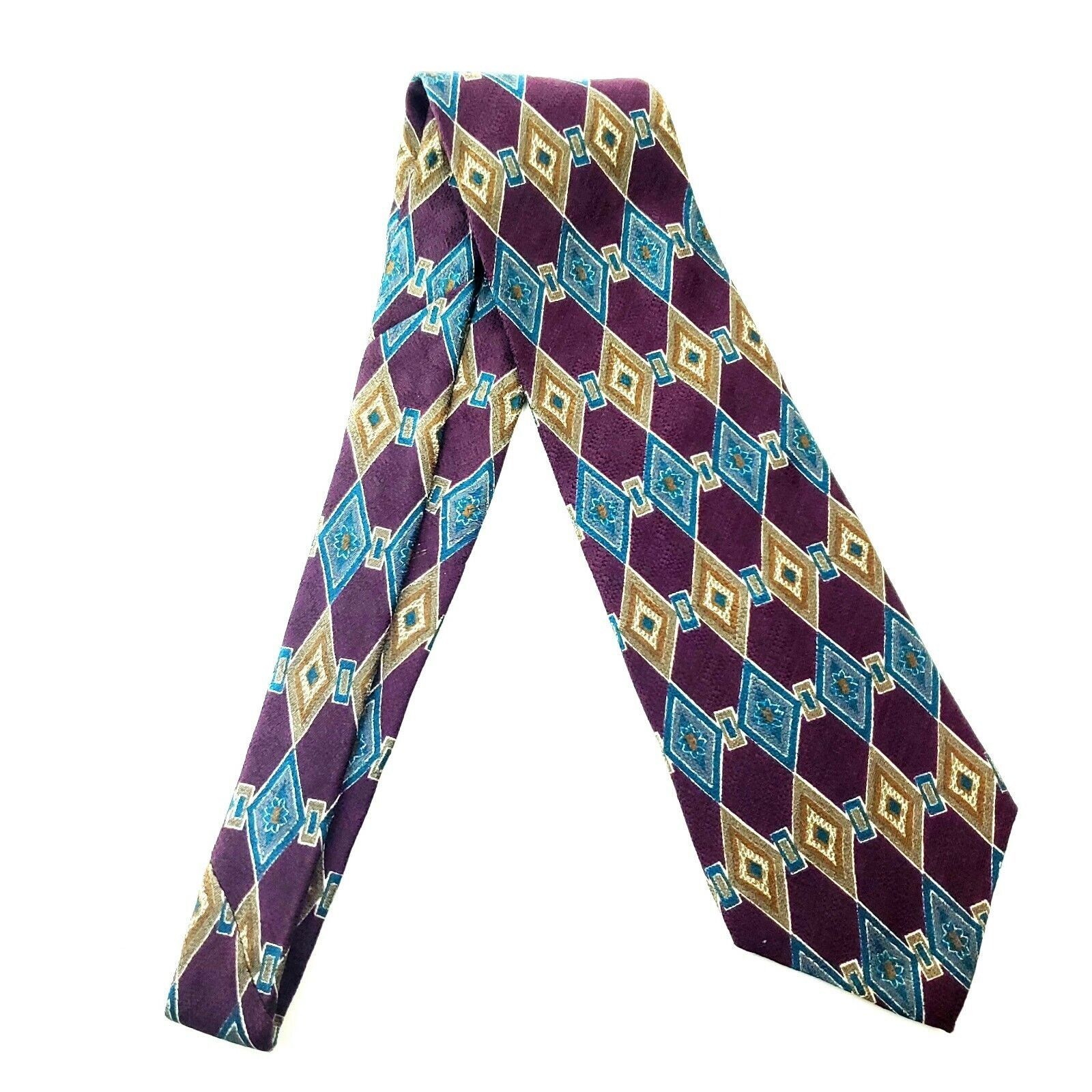 Alexander Julian Alexander Julian Colours Red Geometric Silk Tie Short Wide W Size ONE SIZE - 6 Thumbnail