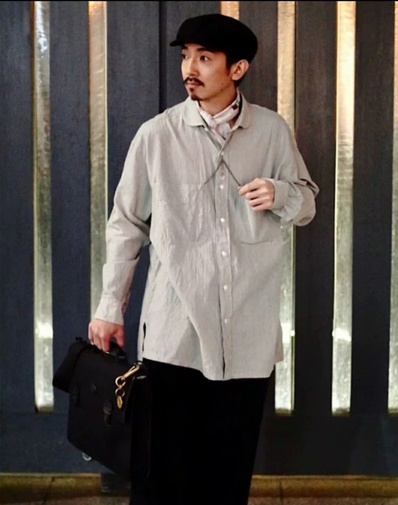 Porter Classic Striped Wide Pocket Shirt