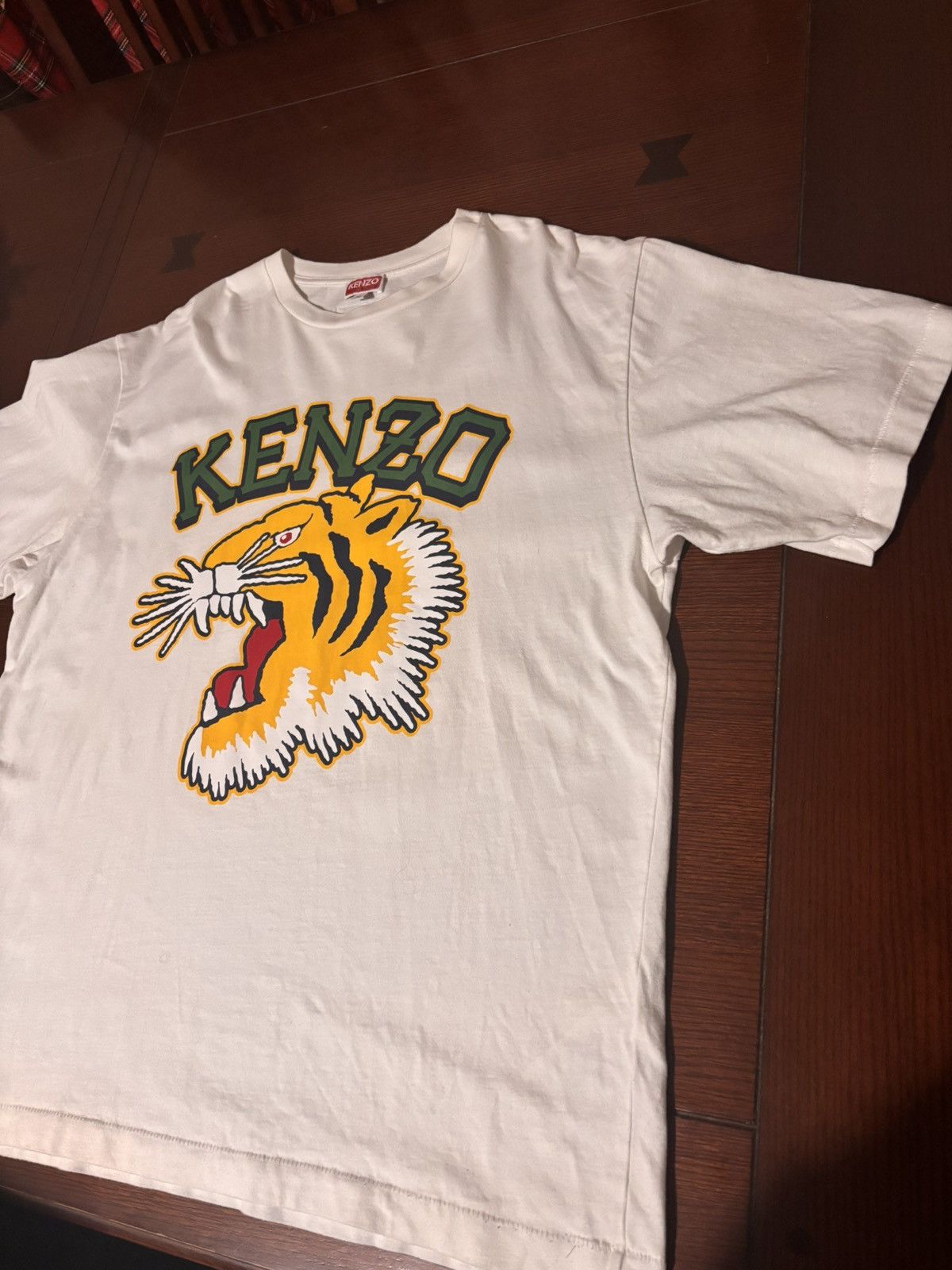 Kenzo KENZO Tiger Varsity Relaxed T-Shirt Off White Size US M / EU 48-50 / 2 - 2 Thumbnail