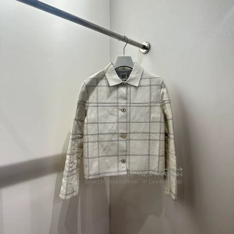 Hermes Hermes Plaid leather jacket Size XS / US 0-2 / IT 36-38 - 1 Thumbnail