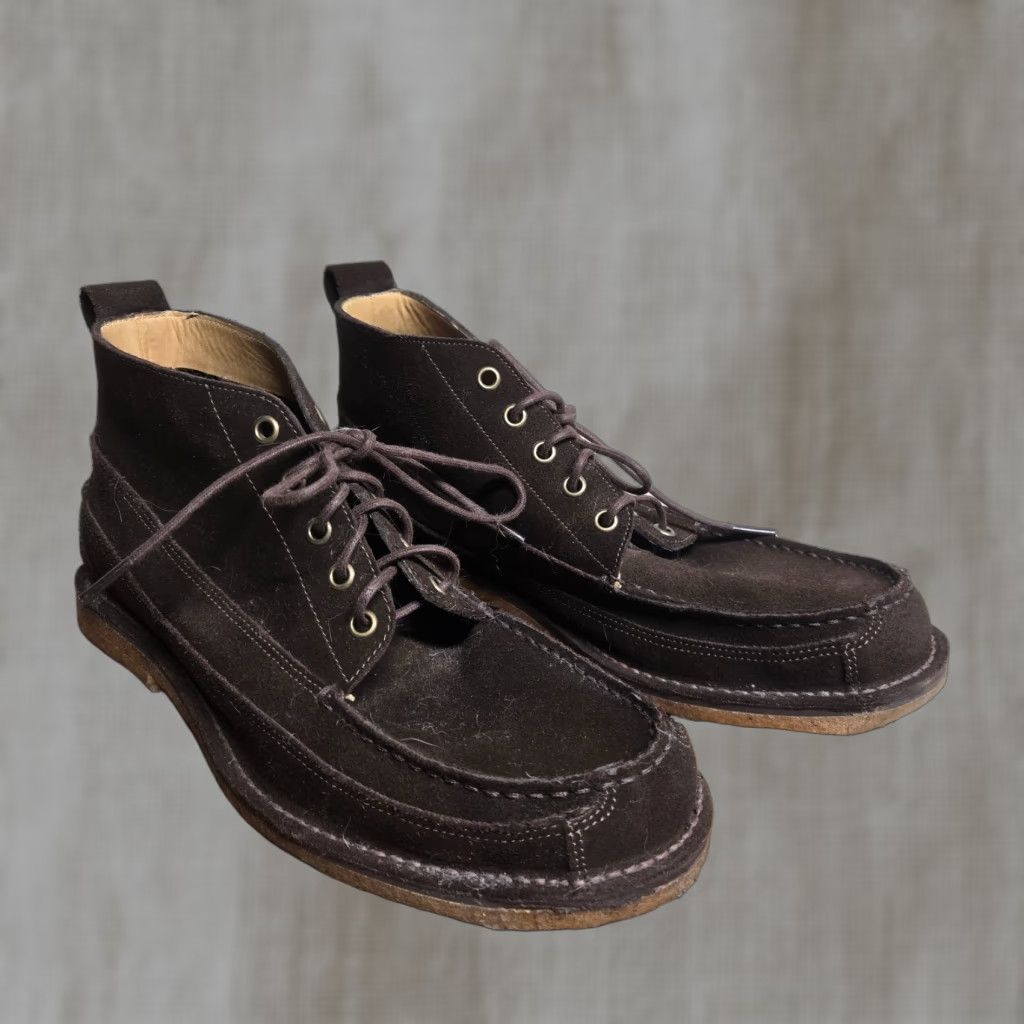 Vintage L.L.Bean Stitch Out Chukka Men’s 9.5 D Dark Brown Suede Boots 281087 Brown Leather Suede Casual Mens Shoes Size US 9.5 / EU 42-43 - 1 Thumbnail