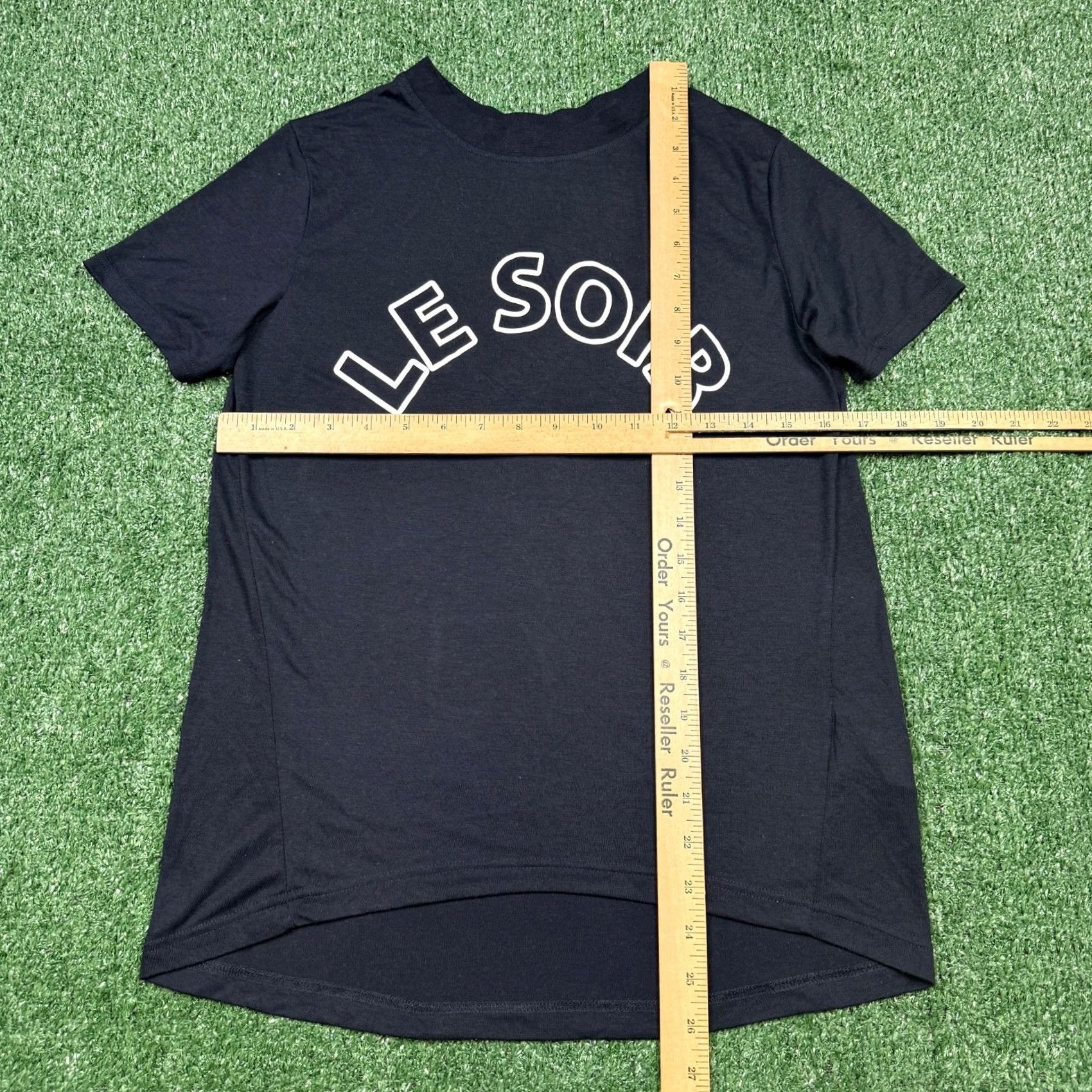 Whistles Whistles T Shirt Women's S Black Short Sleeve Le Soir Graphic Tee Stretch Size S / US 4 / IT 40 - 5 Thumbnail