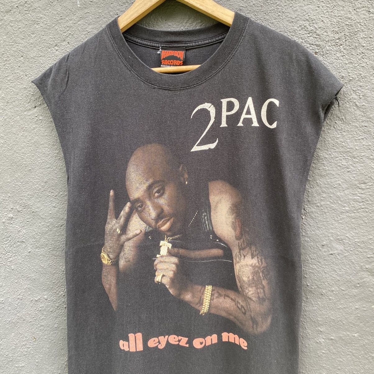 Death Row Records Thrashed Faded 2pac All Eyez On Me Death Row Records Rap Tee Size US XL / EU 56 / 4 - 2 Thumbnail