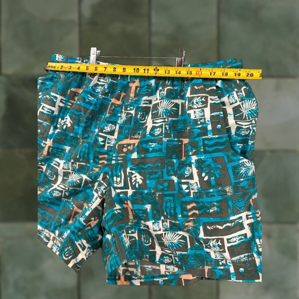 Vintage Columbia PFG Mens Swim Trunks Shorts 2XL Lined Blue Tropical Light Weight Nylon Polyester Blended Fabric Size US 39 - 1 Thumbnail