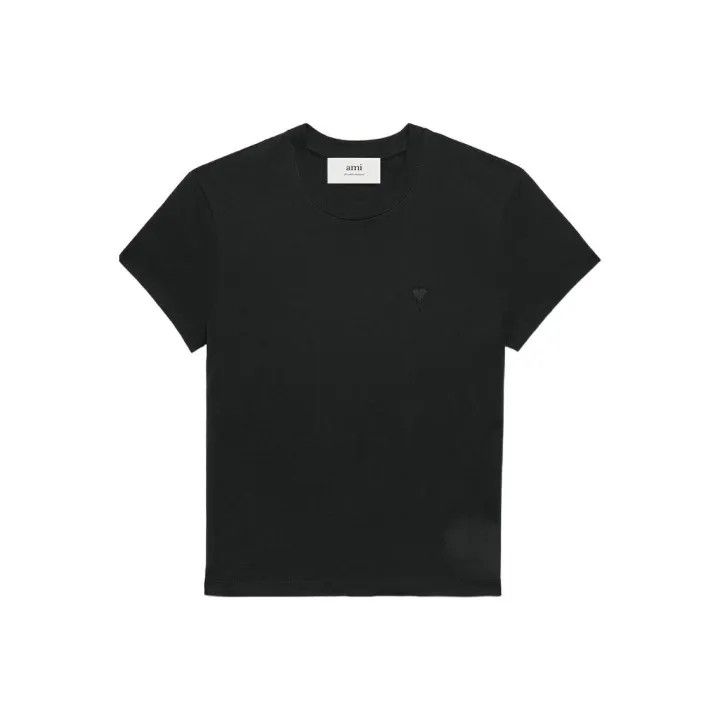 AMI AMIPARIS Black Loose Fit Short Sleeve T-Shirt 0079 Size US M / EU 48-50 / 2 - 1 Thumbnail