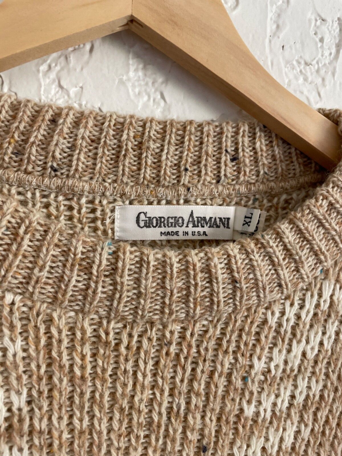Giorgio Armani 🔥 GIORGIO ARMANI® RARE 90s Wool Speckled Fisherman Sweater Size US XL / EU 56 / 4 - 4 Thumbnail