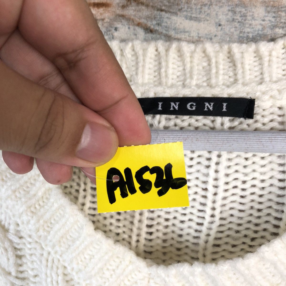 Aran Isles Knitwear × Homespun Knitwear × Japanese Brand Ingni White cable Knitwear vintage sweater #A1536 Size S / US 4 / IT 40 - 10 Thumbnail