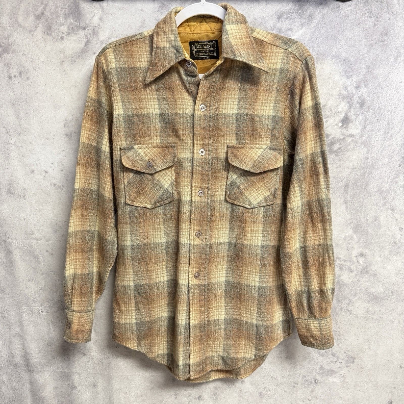 Vintage Vintage Bellmont Wool Flannel Shirt Mens Small Plaid Long Sl Size US S / EU 44-46 / 1 - 1 Thumbnail