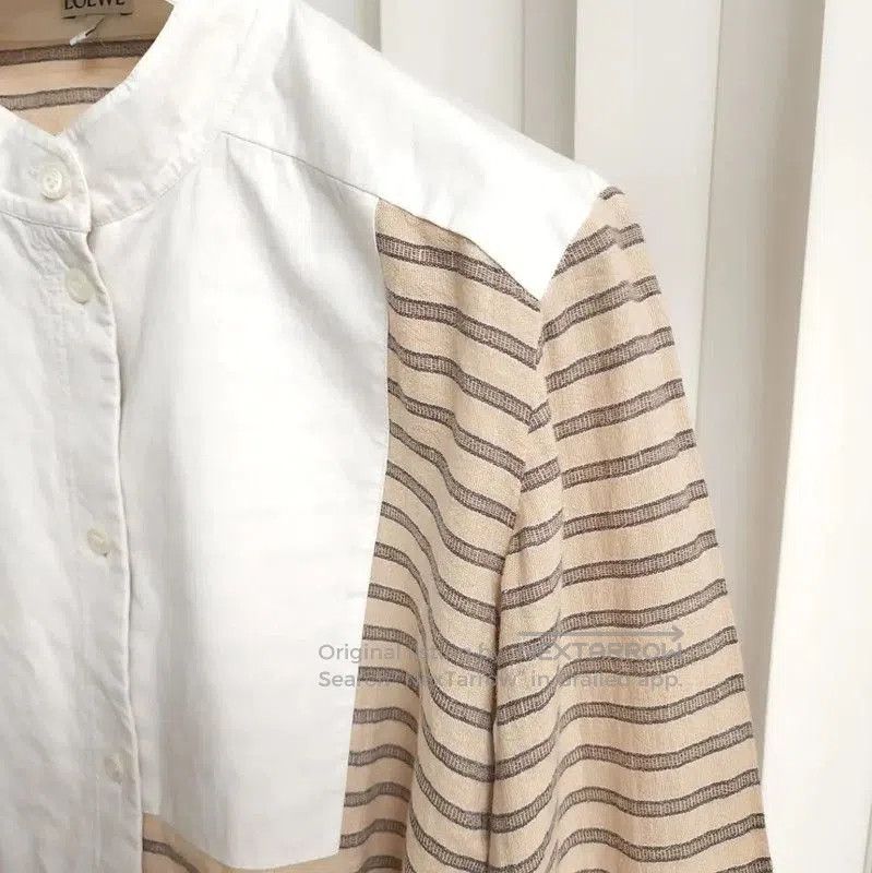 Loewe Loewe Striped Short Sleeve Shirt for Women . Size S / US 4 / IT 40 - 7 Thumbnail