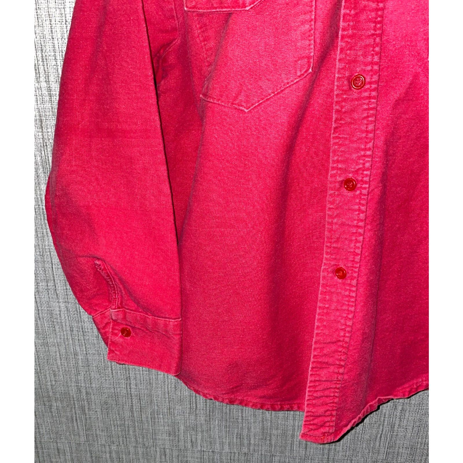 Vintage Frostproof Men's Red Cotton Long Sleeve Button-Up Shirt Size L Casual Regular Size US L / EU 52-54 / 3 - 4 Thumbnail