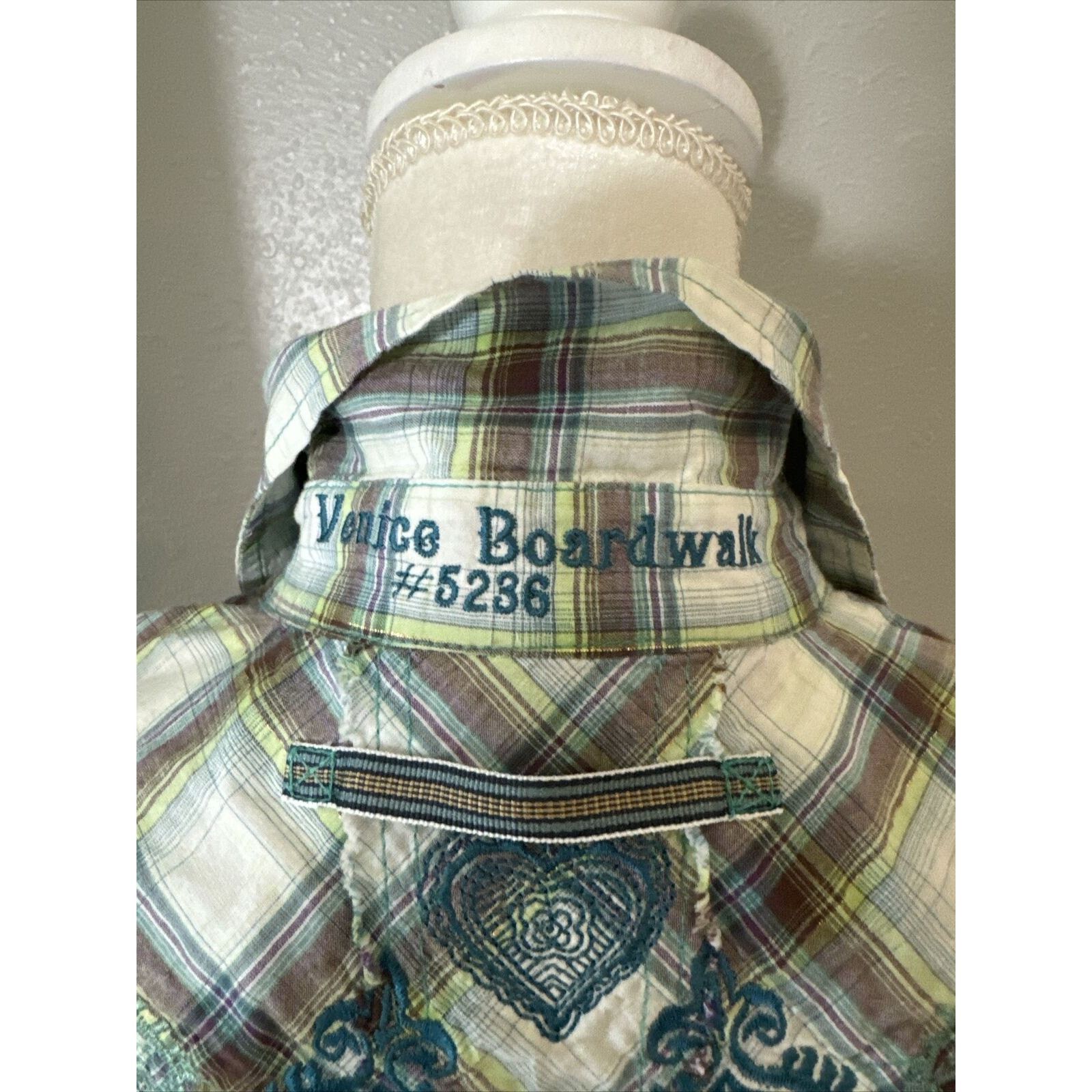 Johnny Was Johny Was 3J Workshop Women’s Plaid Embroidered Shirt Venice Size S / US 4 / IT 40 - 4 Thumbnail