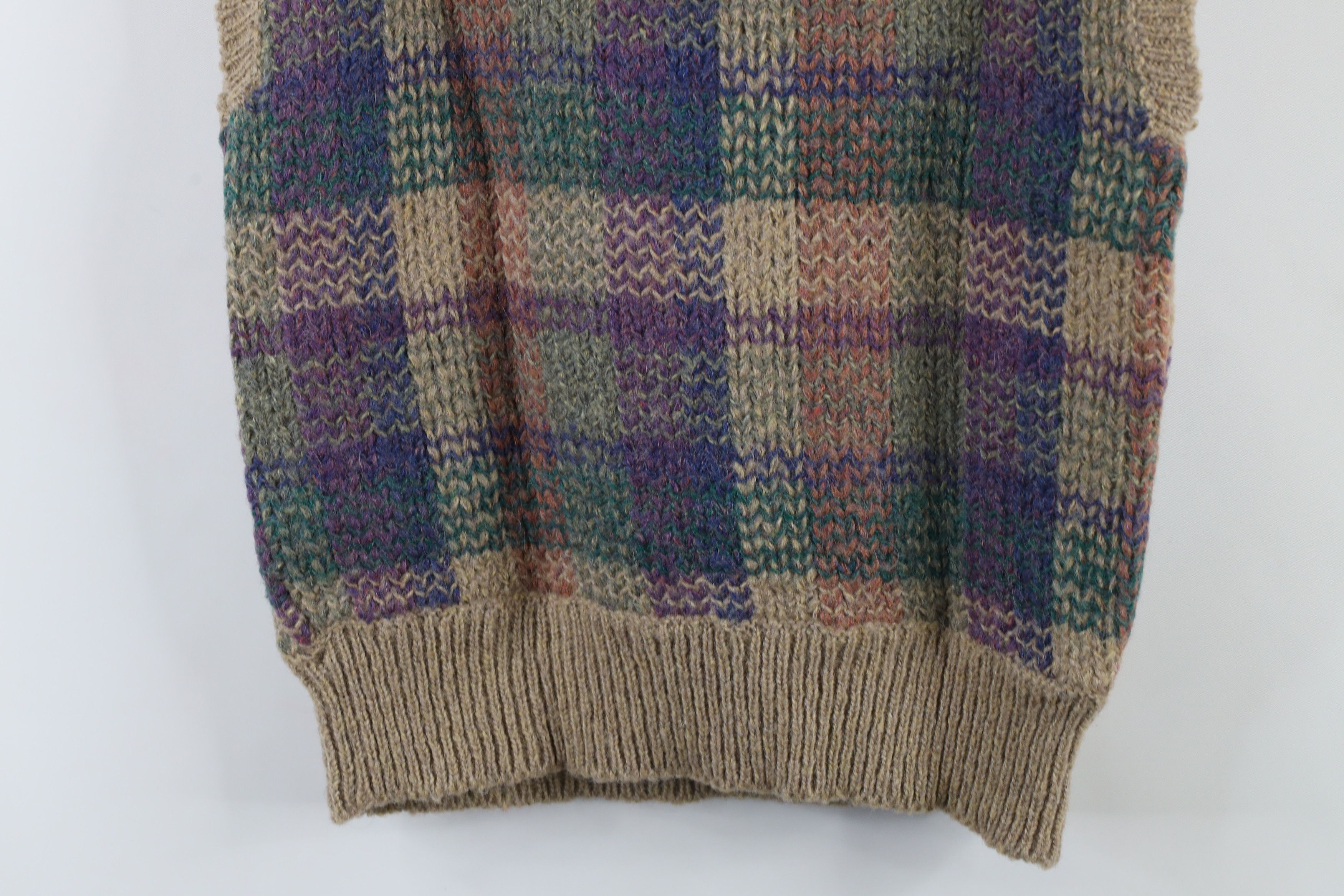 Vintage Vintage 90s Streetwear Checkered Blend Knit Sweater Vest Size M / US 6-8 / IT 42-44 - 8 Thumbnail
