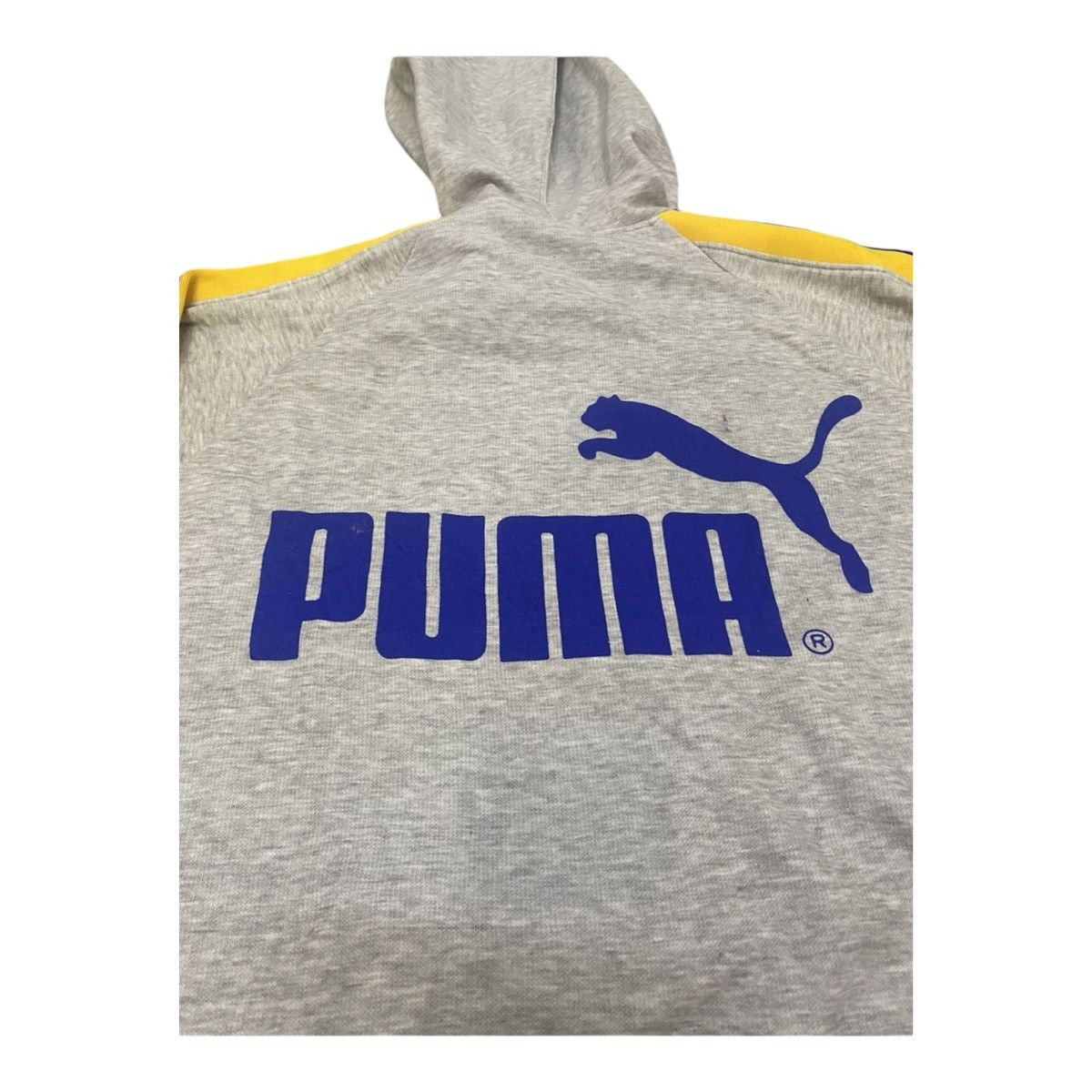 Puma ULTRA RARE Vintage 90s PUMA hoodie stripe yellow blue Size US L / EU 52-54 / 3 - 5 Thumbnail