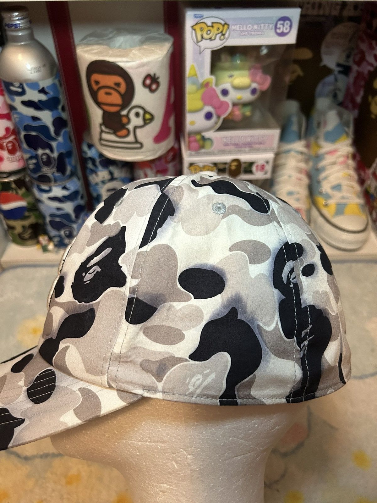 Bape × Nigo BAPE Black Camo Cap Size M Size 32 - 5 Thumbnail