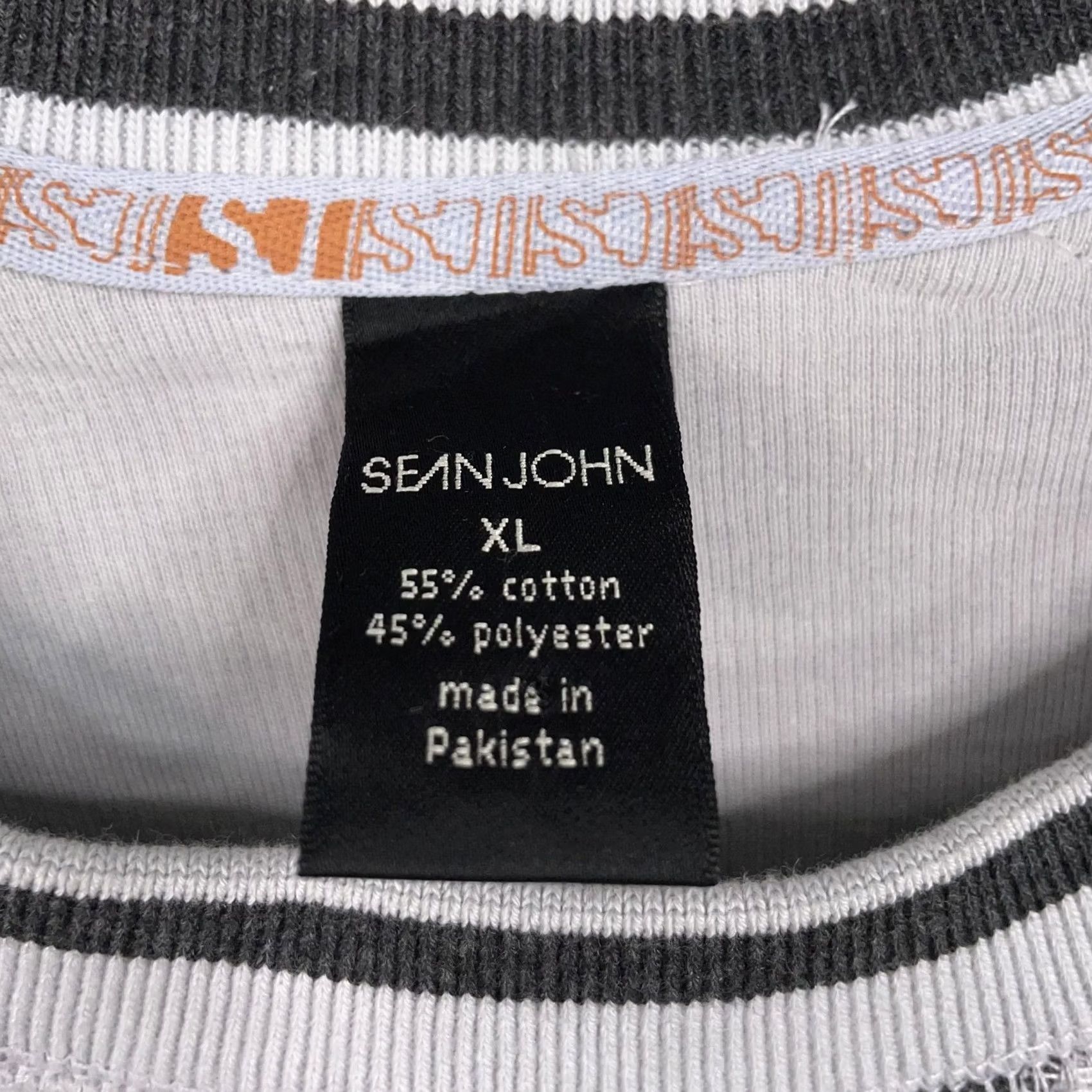 Sean John Sean John Pullover Mens XL Gray Orange Colorblock Streetwear Y2K Hip Hop Diddy Sweatshirt Crew Neck Long Sleeve Embroidered Logo 90s Mens Clothing Size US XL / EU 56 / 4 - 4 Thumbnail