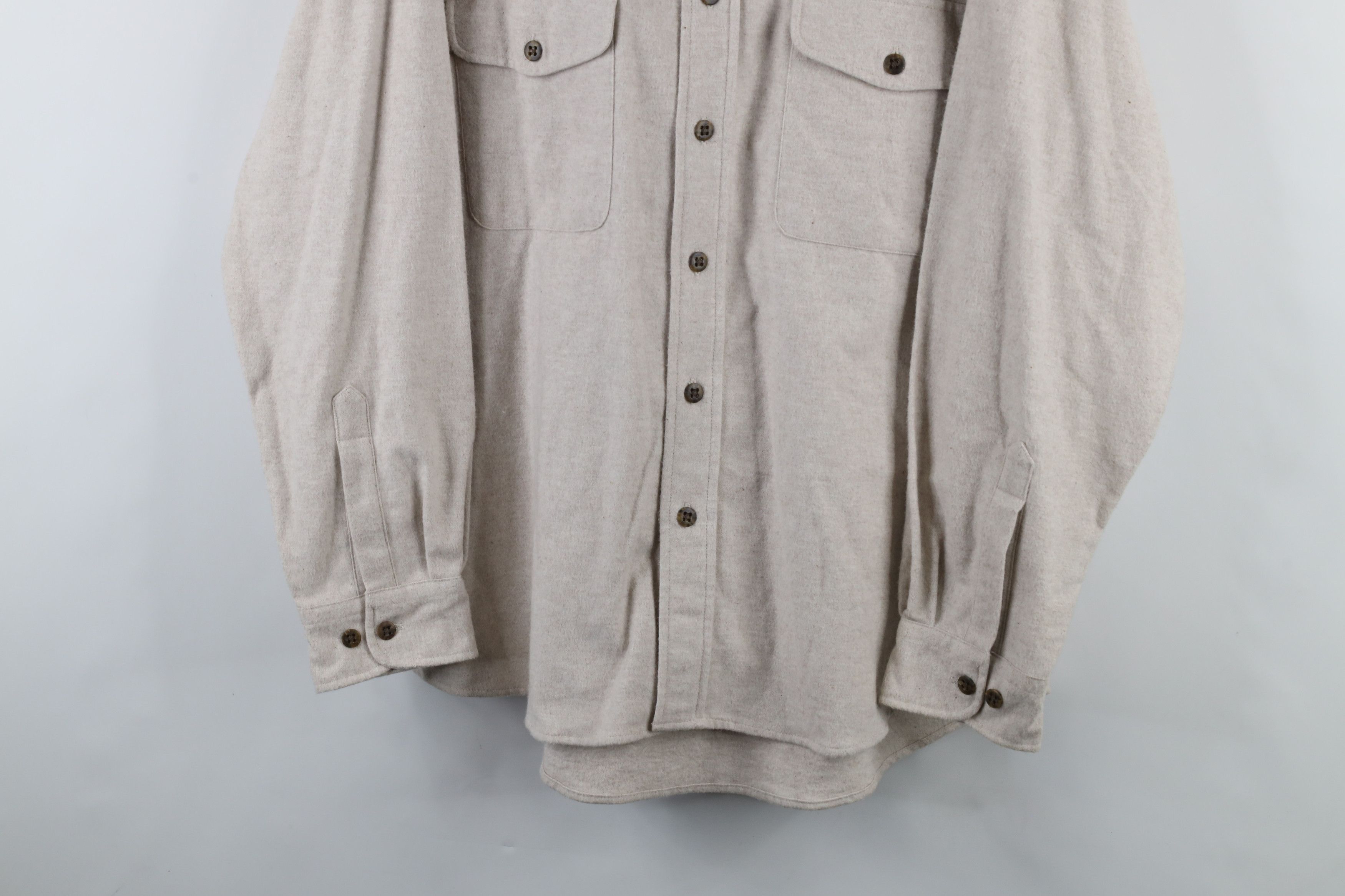 Vintage Vintage 90s Streetwear Chamois Cloth Button Shirt Beige Size US L / EU 52-54 / 3 - 3 Thumbnail