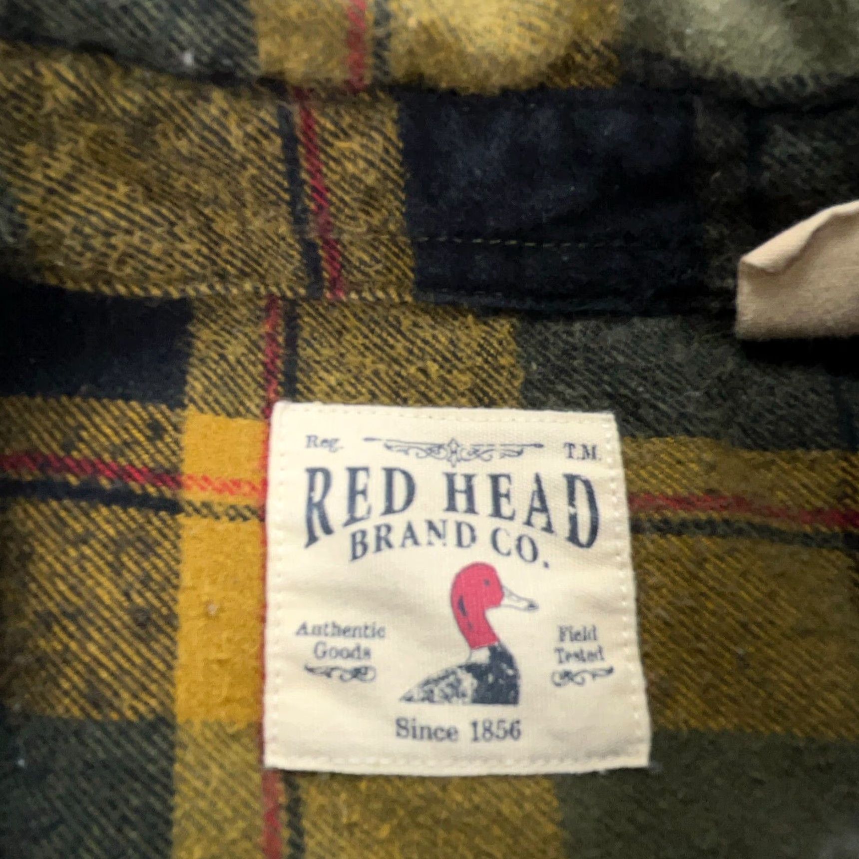 Vintage RedHead Button-Up Shirt Men L Flannel Plaid Yellow Green Heavyweight All Seasons Pockets Casual Outdoor Size US L / EU 52-54 / 3 - 3 Thumbnail